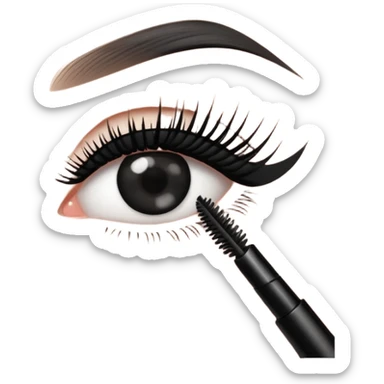 mascara apply on eyelash sticker