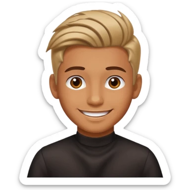 A beautiful boy salon hairstylist sticker