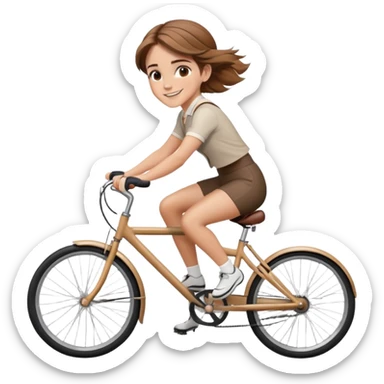 Emma Watson bike girl  sticker