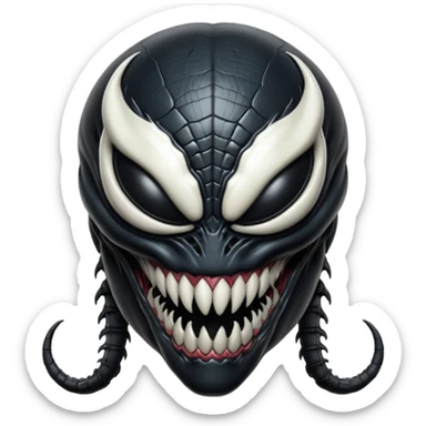 rear back of Venom's head sticker
