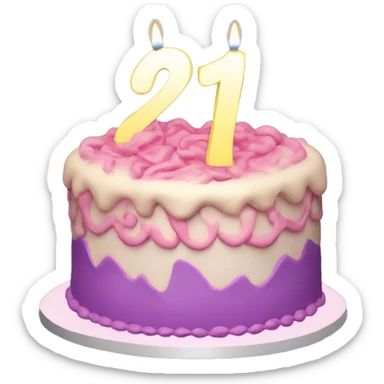 21st birthday cake  sticker