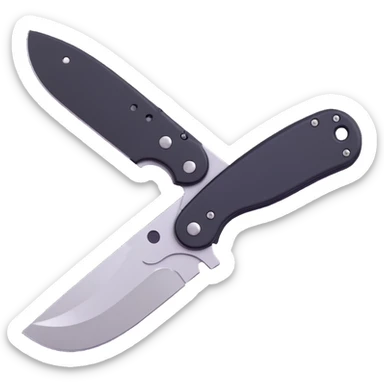 Spyderco pocket knife with thumb hole sticker