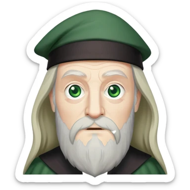 albus dumbledore green sticker