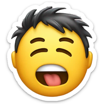 an emoji scratching his head and drooling sticker