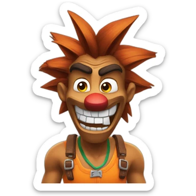 3D Emoji Crash Bandicoot like sticker