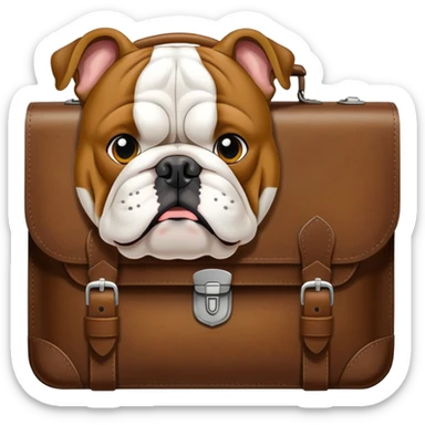 briefcase bulldog inglés sticker