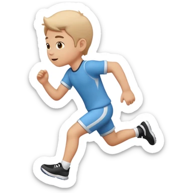 running boy emoji, side view,
cute emoji style, mobile game emoji,
soft 3D look, white outline sticker style,
no background sticker