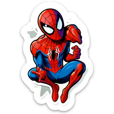 Spiderman kissed hule sticker