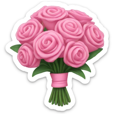 pink bouquet sticker
