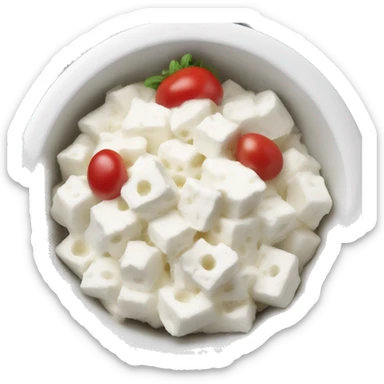 cottage cheese in a bowl sticker