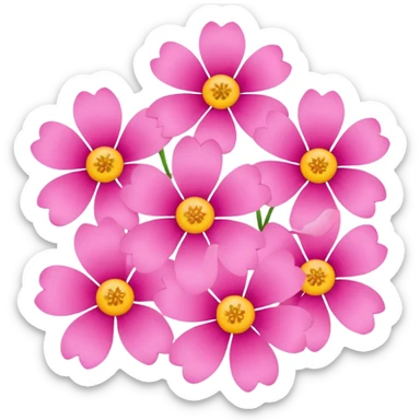 Pink flowers sticker
