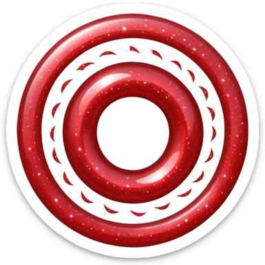 red glitter portal sticker