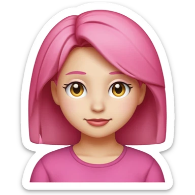 Amy Rose from Sonic, emoji style, relaxed face sticker