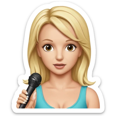 britney spears with microphone sticker