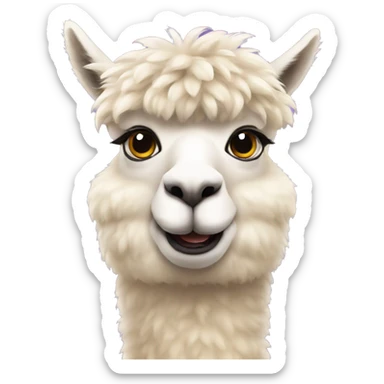 alpaca, cute, small, twitch emoticon sticker