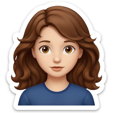 Fille au cheveux ondulés  sticker