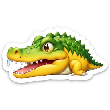 Crying bombardino crocodilo  sticker