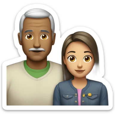 Papá de 40 años e hija de 15 años sticker