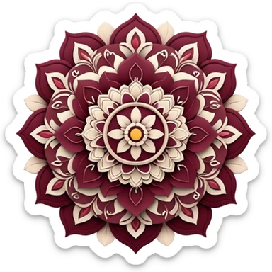 Mandala Burgundy sticker