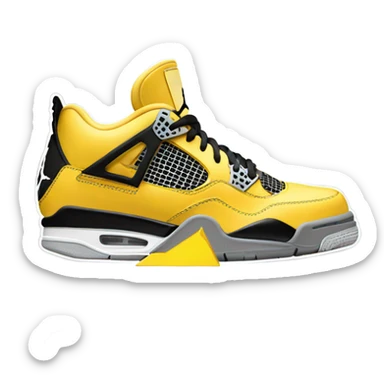 Jordan 4 lightning sneaker sticker