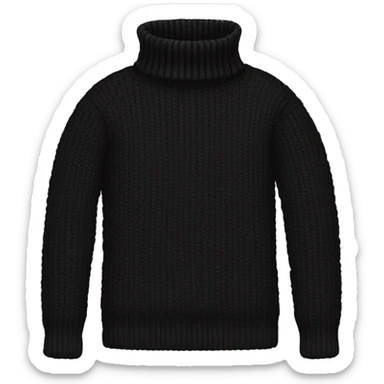 Black turtleneck Jumper clothing  sticker