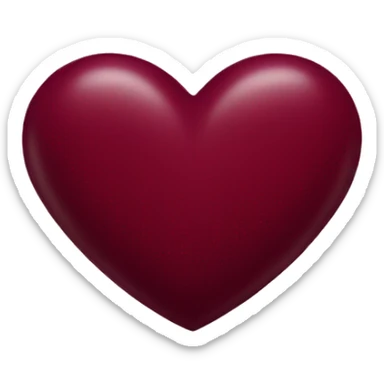 Burgundy heart sticker