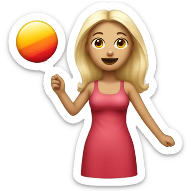 WOMAN EMOJI WITH HUMAN BODY AND LOLLIPOP INSTEAD OF HEAD sticker