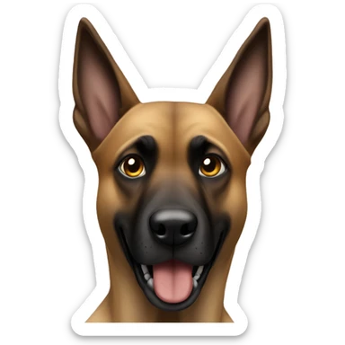 Malinois mad at samojeed sticker