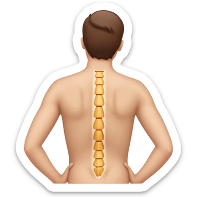 back pain, focus on humen back sticker