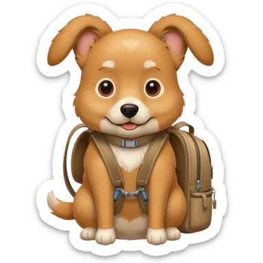 travelling dog sticker