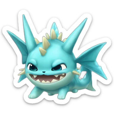 A vaporeon that has fallen and can't get up sticker