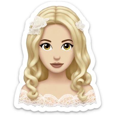 Lana del Rey with lace sticker