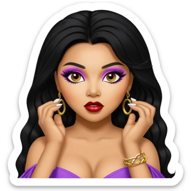 Lil Kim with black hair sticker