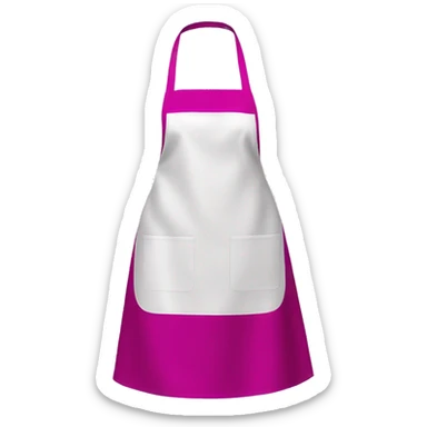 Realistic isolated magenta kitchen apron. sticker