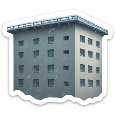 Siberian prison being snowed on sticker