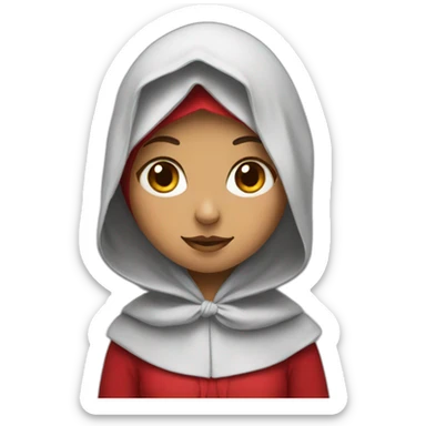 little red riding hood wearing a hijab sticker