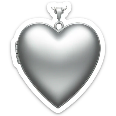 Silver locket heart sticker