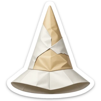 Dunce hat with a D on it sticker