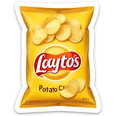 Bag of potato lays chips sticker