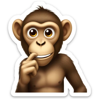 monkey sticking up middle finger with a tongue sticking out sticker