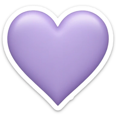 Lavender blush color heart sticker