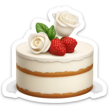 White tiramisu wedding cake sticker