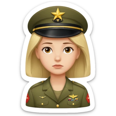 the girl thinks about the guy who is in the army sticker