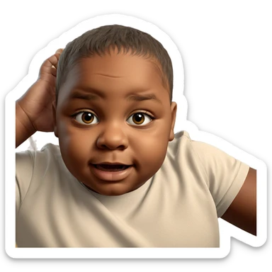 realistic portrait of a boy sticker