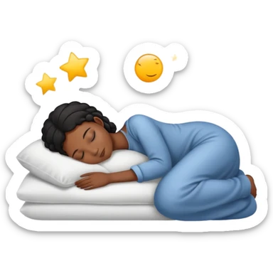 black girl sleeping sticker