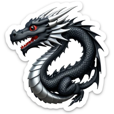 Black dragon symbol  sticker