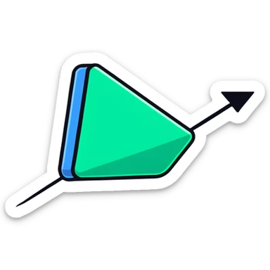 Cartoon stylized arrow cursor clicking sticker