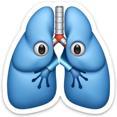Lung disease blue emoji  sticker