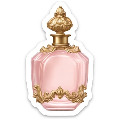 Vintage rococo perfume pale pink sticker