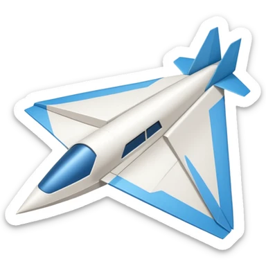Paper plane sticker